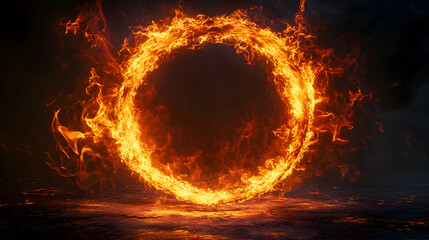 Fototapeta premium fire flames on black