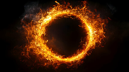 fire flames on black