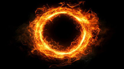 fire flames on black