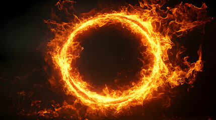 Fototapeta premium fire flames on black