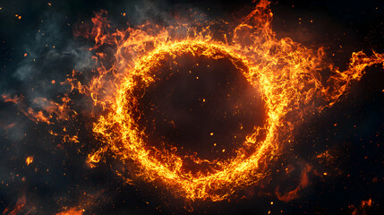 fire flames on black