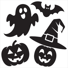 Obraz premium set of halloween elements