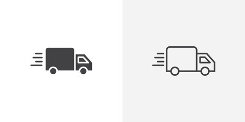 Delivery icon isolated on the white background.