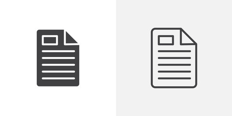 Document icon isolated on the white background.