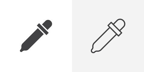 Eye dropper icon isolated on the white background.