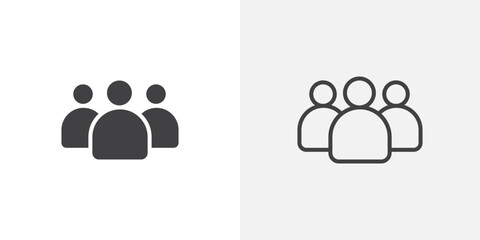 Group icon isolated on the white background.