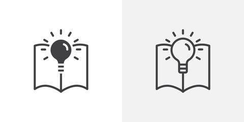 Knowledge icon isolated on the white background.