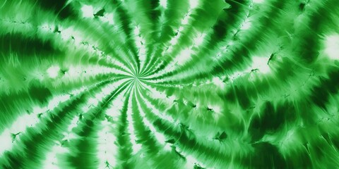 A green and white tie dye swirl with a spiral shape background.