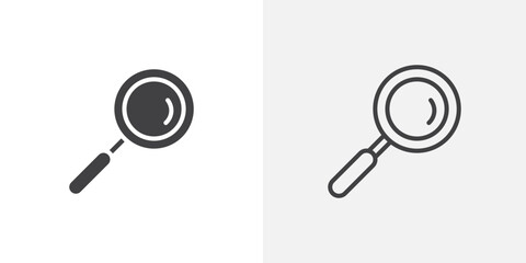 Loupe icon isolated on the white background.