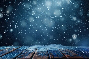 winter background and tabletop