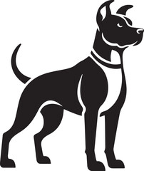  Dog silhouette vector isolated on a white background.