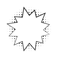 Comic speech bubbles with halftone. Cartoon empty balloon message. Vector blank chat