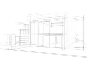 building sketch architectural 3d rendering