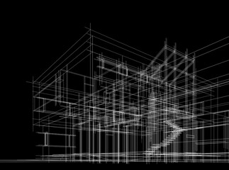 building sketch architectural 3d rendering