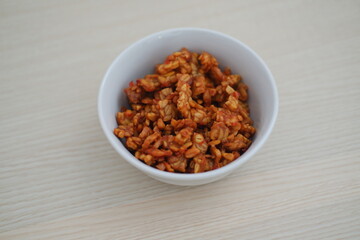 Orek tempe or Sauteed Tempe is a typical Indonesian cuisine with herbs, garlic, onion, chilli, long beans and soy sauce. it tastes delicious