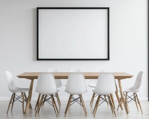 Modern Dining Room Mockup.