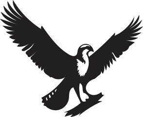 Fototapeta premium Osprey Bird Silhouette Art Design Illustration