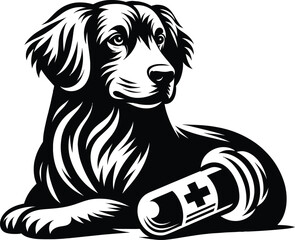 Fototapeta premium illustration of a dog