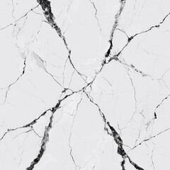 Obraz premium Abstract Black and White Background, Cracked White Marble Stone Structure, Elegant Texture.