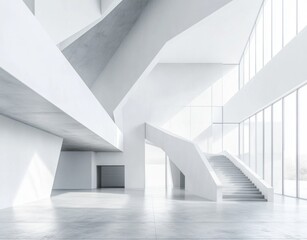 Obraz premium Modern Stairwell Interior.