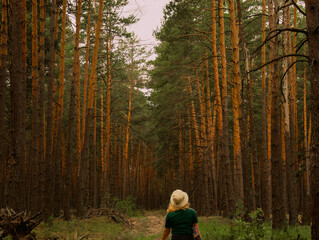 woman in the woods