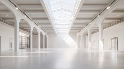 Fototapeta premium Empty White Hallway.