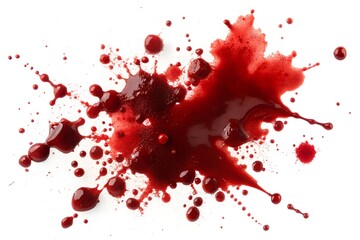 blood stains cut out isolated on white