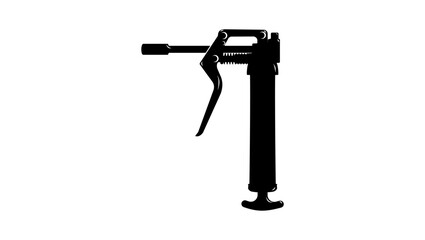 Grease gun , black isolated silhouette