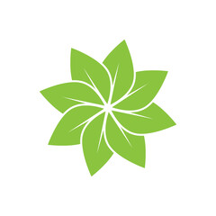 Green leaf logo vector element symbol template