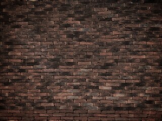 Old dark brown brick wall, old texture of red stone blocks closeup. For background.