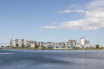 Walking along the streets of Klamar city (Sweden) to look at the city's architecture