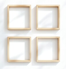 Wooden Frames on Wall.