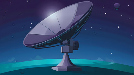 Vector illustration of a satellite dish