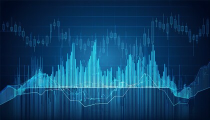 stock market or forex trading graph in graphic concept suitable for financial investment or economic trends business idea and all art work design abstract finance background  illustration