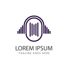 podcast logo vector symbol
