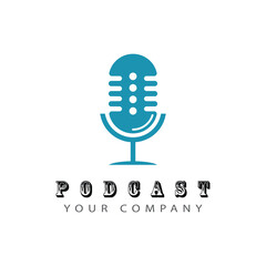 podcast logo vector symbol