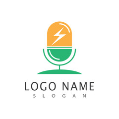 podcast logo vector symbol