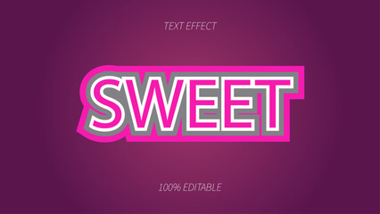 vector sweet text effect