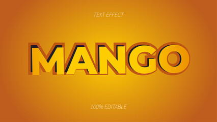 vector mango text effect