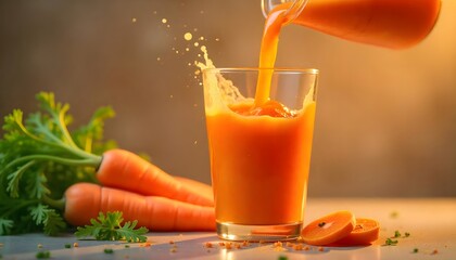 carrot juice in glass