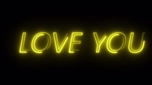 love you text lettering with gold color vector illustration. Love and Heart Design - Red Pink