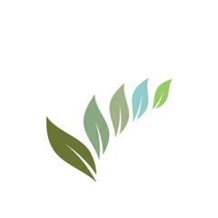 Green leaf logo vector element symbol template