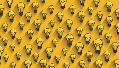 yellow light bulb pattern with shadow
