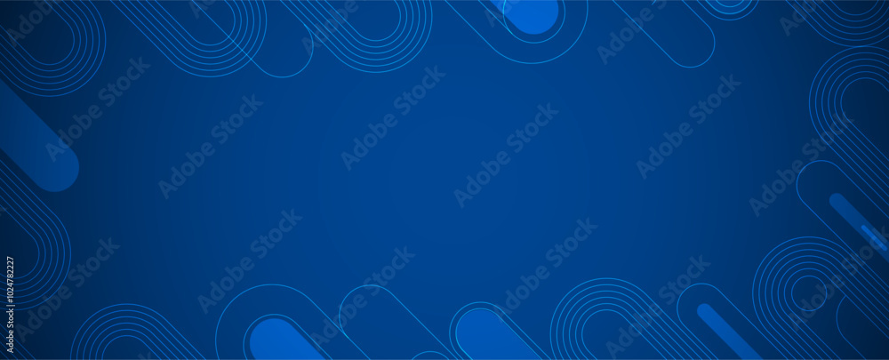 Poster abstract modern science and technology futuristic dark blue background. handmade vector.