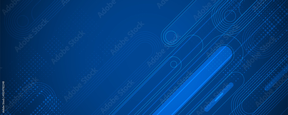 Aufkleber Abstract modern science and technology futuristic dark blue background. Handmade vector.