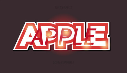 vector apple text effect