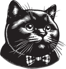 Scottish Fold Cat Cute Vector 