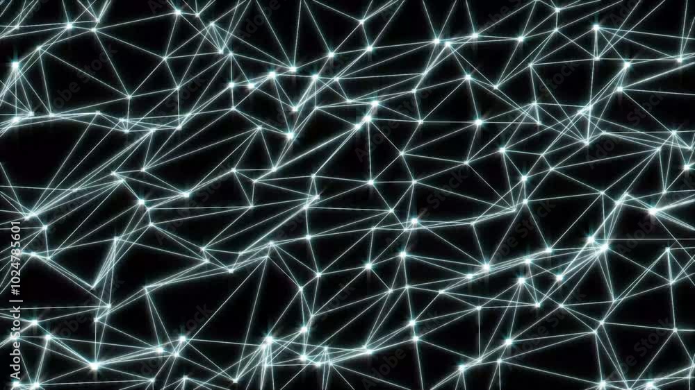 Aufkleber digital plexus of glowing lines and dots. abstract background. 3d rendering. network or connection. 