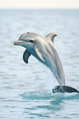 Obraz premium Dolphin Leaping Out of the Water - A Stunning Wildlife Photo