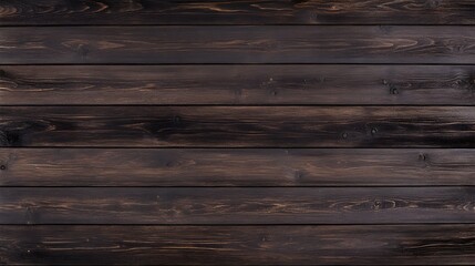 Naklejka premium Dark wooden background, horizontal brown old oak wood planks texture